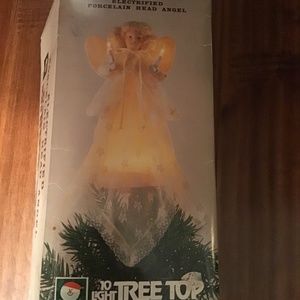 VINTAGE TEN LIGHT CHRISTMAS TREE TOP DOLL